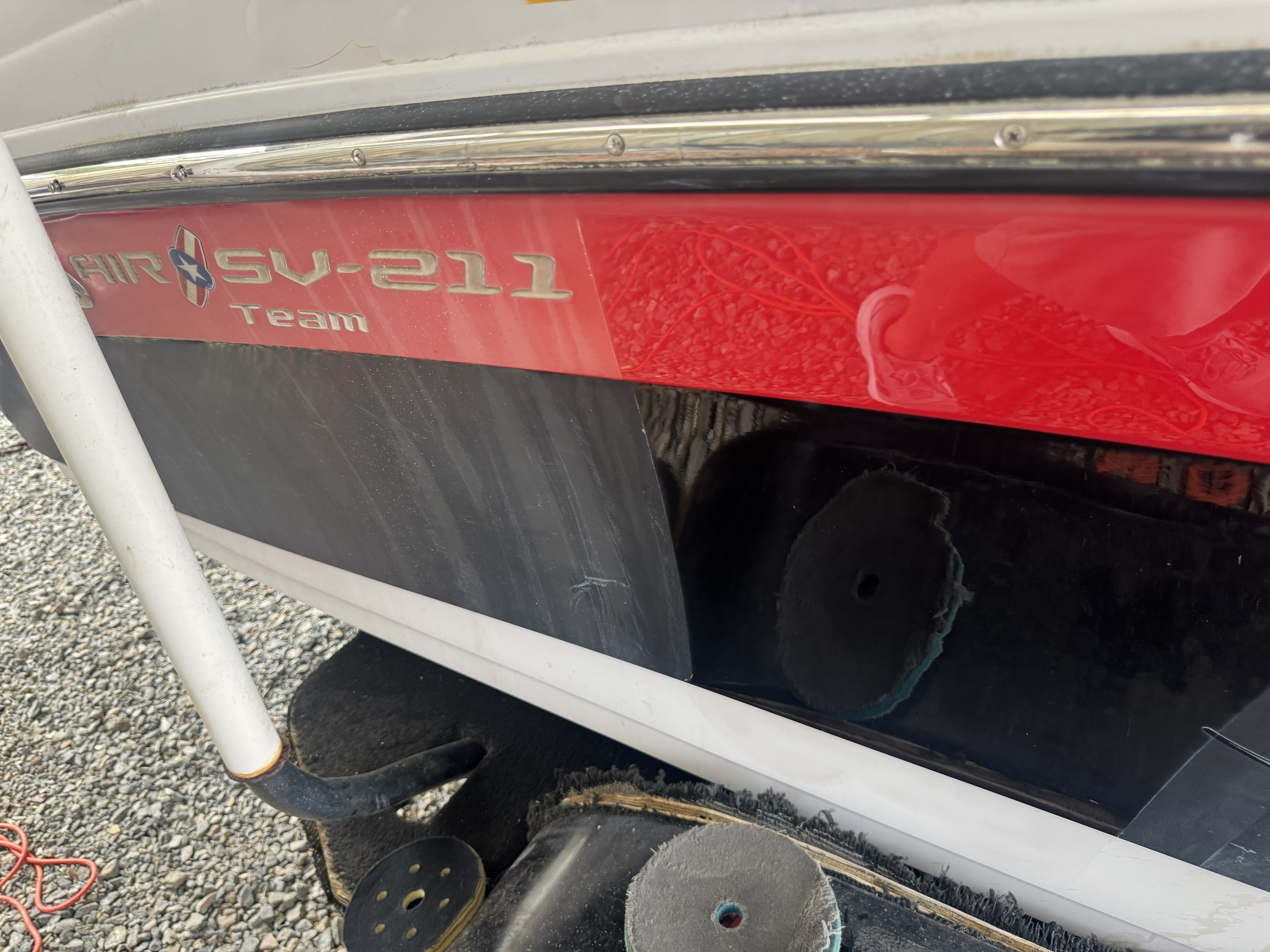 Marine ceramic coating job
